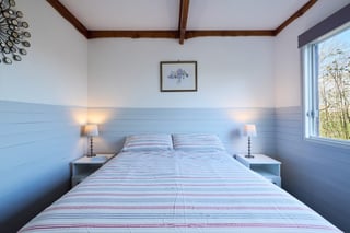 Holiday cabins by the Devon sea