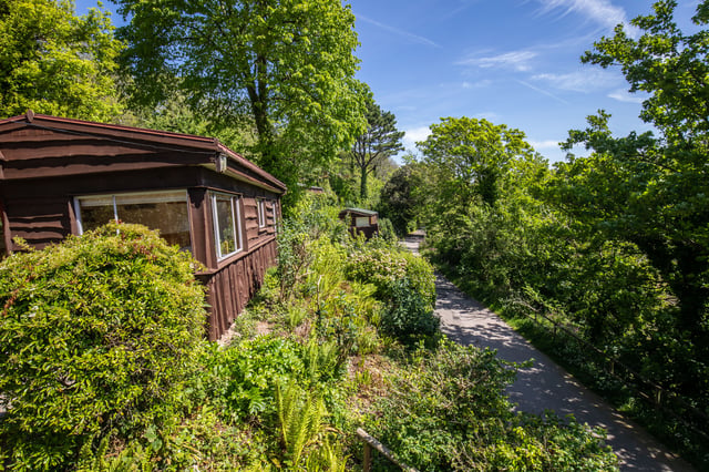Holiday cabins by the Devon sea