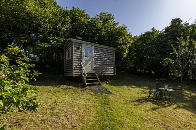 Shepherd's hut on a Bristol Farm
