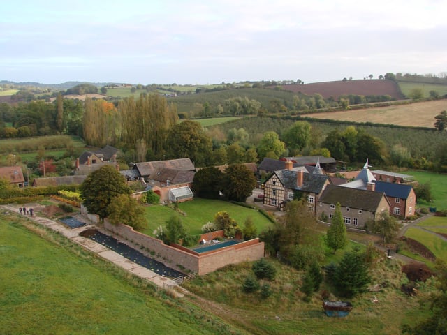 Rural vineyard in Herefordshire