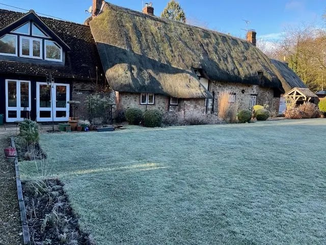Rural historic thatched home  