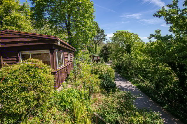 Holiday cabins by the Devon sea